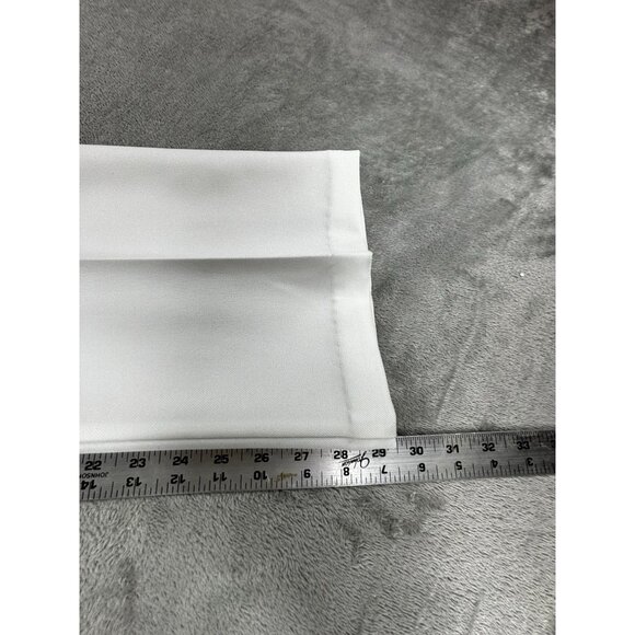 Vintage Nikki Pants White Polyester Knit Elastic Waist Wide Leg Size 9/10 - Picture 8 of 9